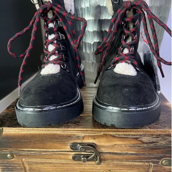 Madden Girl Kymber Black Faux Suede Boots in Black - Picture 4 of 12